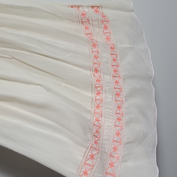 NORTH SHORE Cream Open Shoulder Cover Up with Orange Embroider Size S/M - Picture 12 of 16